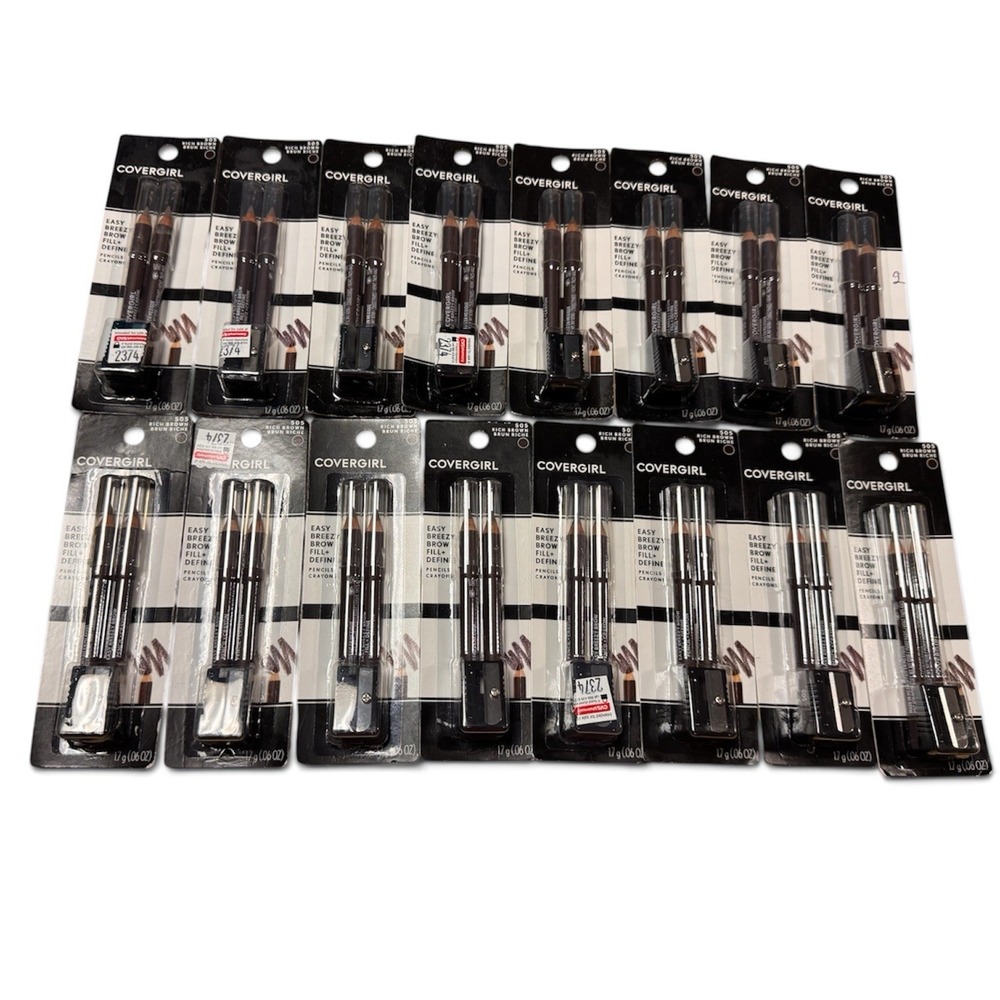 16 CoverGirl Fill & Define Easy Breezy Brow Pencils #505 Rich Brown - Sealed